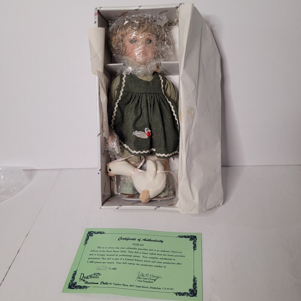 Vintage Norah Porcelain Doll - Duckhouse Limited Edition 12" Certified